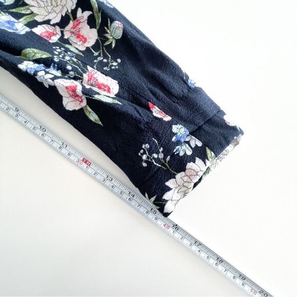 Lila Rose Floral Open Blazer Navy Blue Long Sleeve Women's XS Lined - Picture 8 of 9